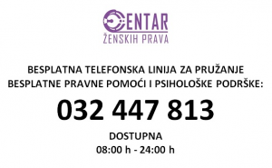 Besplatna telefonska linija za pravnu pomoć i psihološku podršku